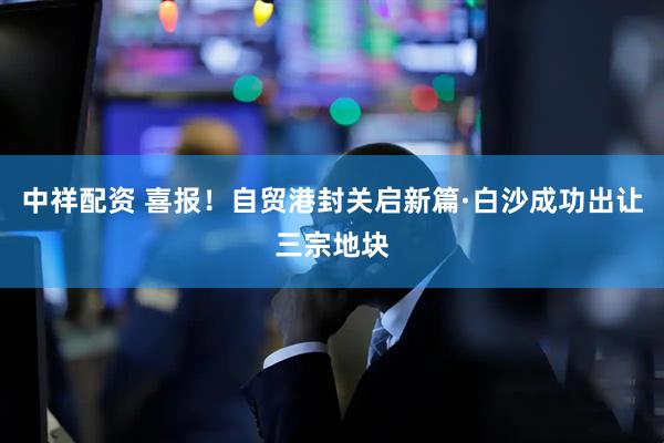 中祥配资 喜报！自贸港封关启新篇·白沙成功出让三宗地块
