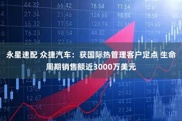 永星速配 众捷汽车：获国际热管理客户定点 生命周期销售额近3000万美元