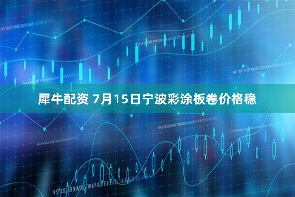 犀牛配资 7月15日宁波彩涂板卷价格稳